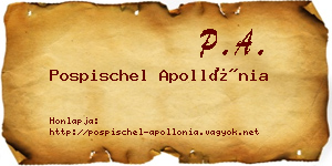 Pospischel Apollónia névjegykártya